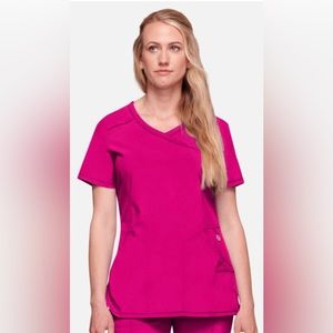 Cherokee Infinity Women's Mock Wrap Solid Scrub Top